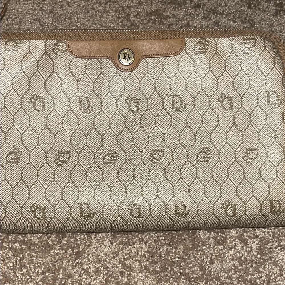 Dior vintage Cosmetic Case 11x6x2” large